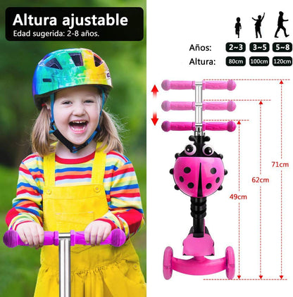 Scooter para Niños con Manillar Ajustable Asiento Extraíble