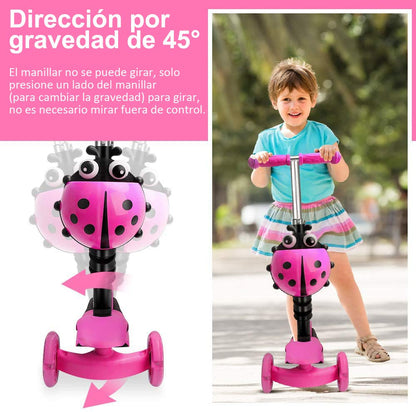 Scooter para Niños con Manillar Ajustable Asiento Extraíble