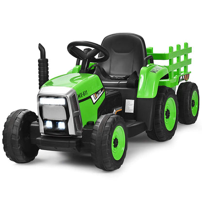 Tractor Electrico para Niños con Remolque, 3 Velocidades y Control Remoto