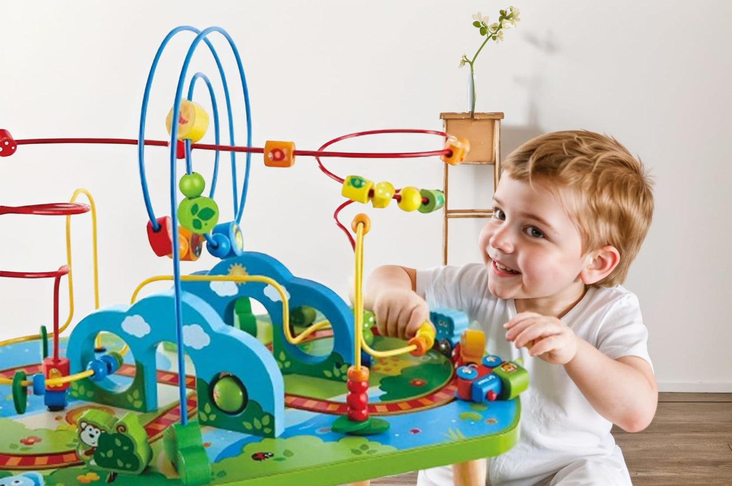 Mesa de actividades infantil con accesorios