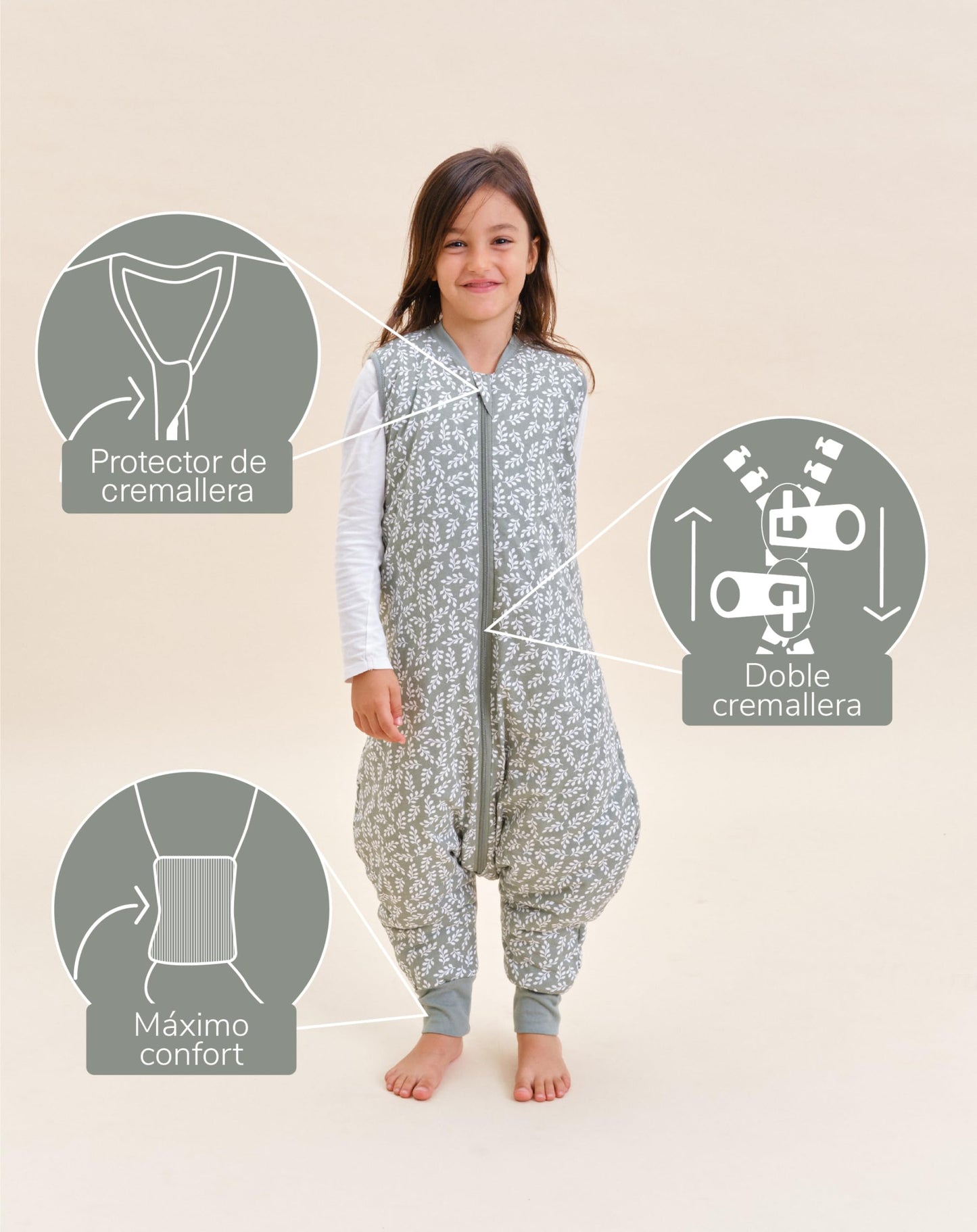 Pijama Manta con Pies  70 cm (1 año) - Ideal para Invierno