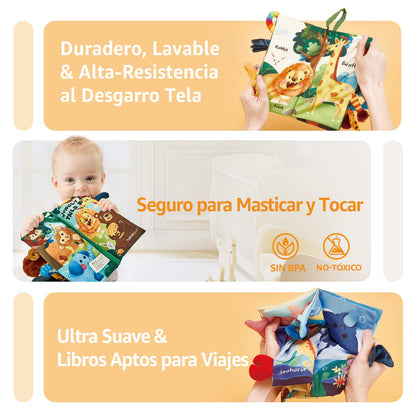 Libro Sensorial Suave de Actividades para Bebé