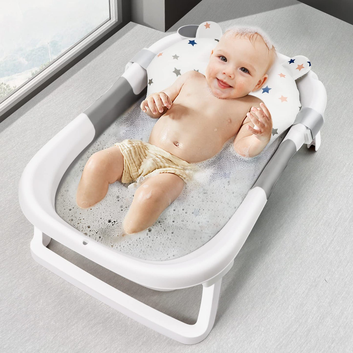 Cojin Bañera Bebe Asiento Baño Silla