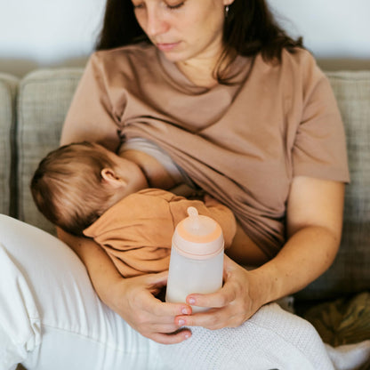 Biberón Anticólico Zero Zero, con Tetina de Flujo Medio (M) de Silicona, Biberón para Bebés +3 Meses