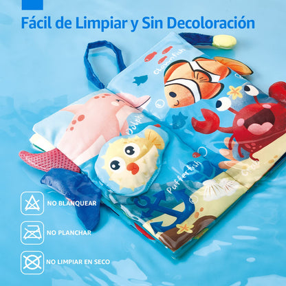 Libro Sensorial Suave de Actividades para Bebé