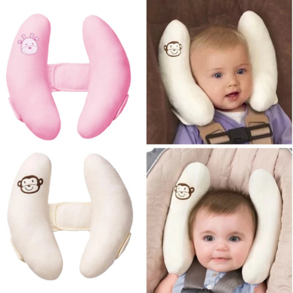 Almohada para el cuello para cochecito de bebé, almohada protectora para la cabeza del asiento del automóvil con forma de plátano